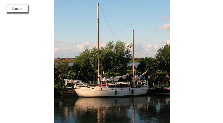 Our previous sailing boat 'Fair Maid'  lying in her berth in Monnickendam